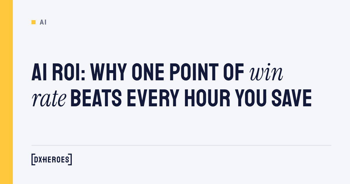 AI ROI: why one point of win rate beats every hour you save