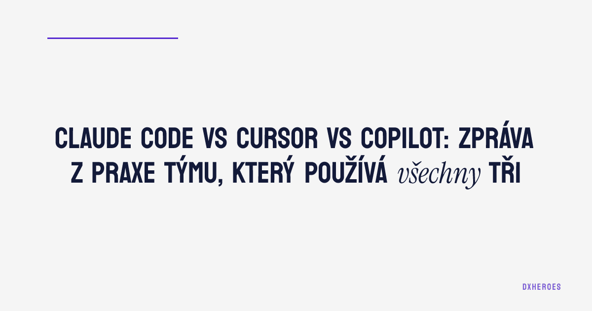 Claude Code vs Cursor vs Copilot: zpráva z praxe týmu, který používá všechny tři