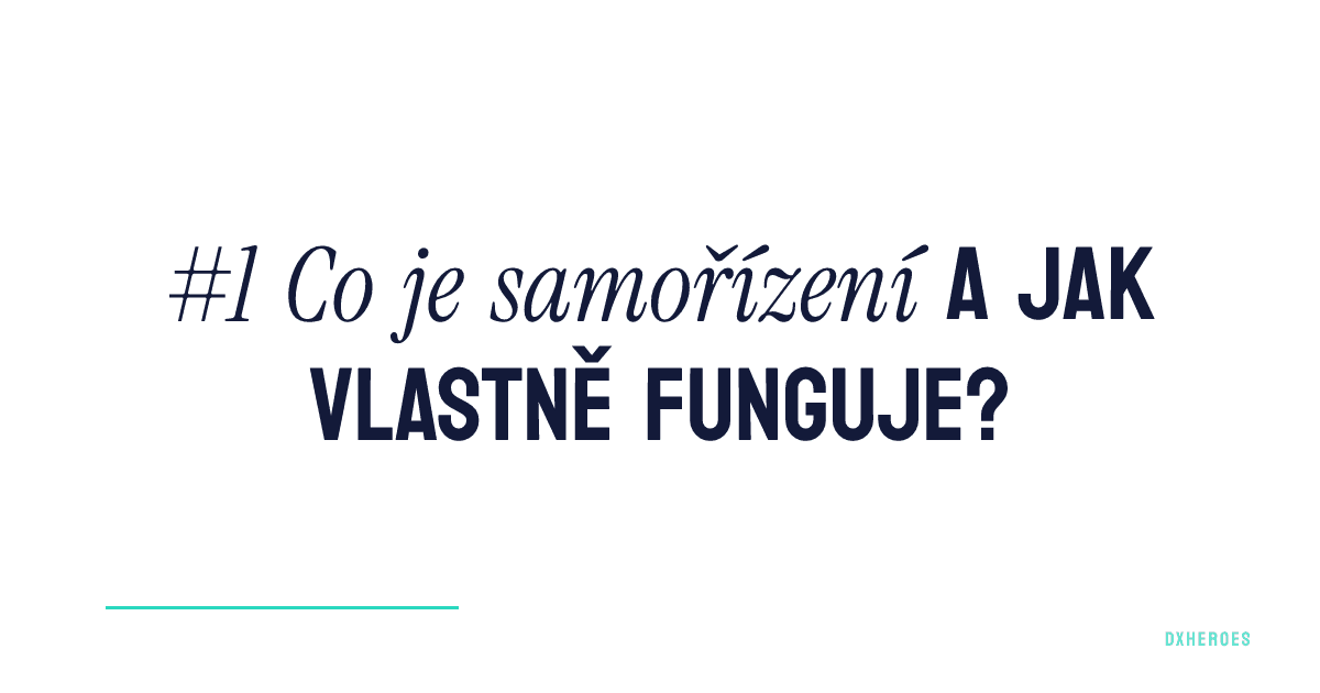 #1 Co je samořízení a jak vlastně funguje?