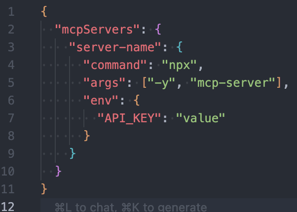 Cursor MCP json