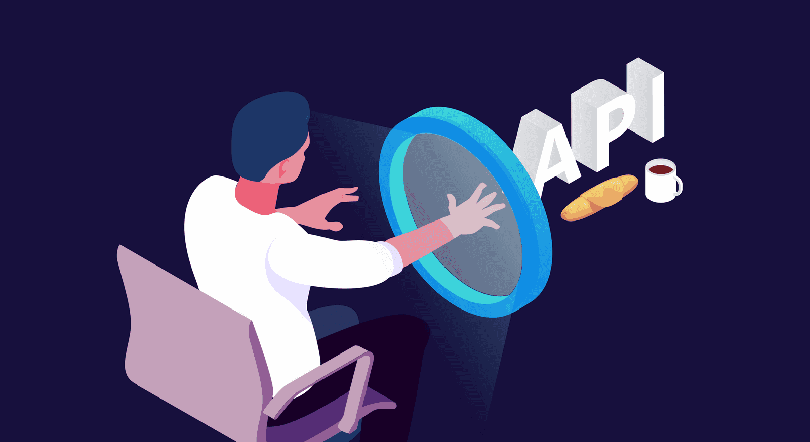 A developer working on something.